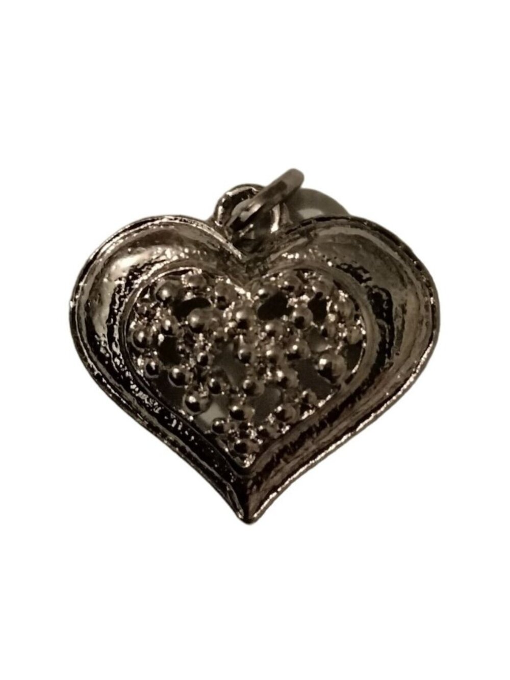 Silver Heart Pendant Filigree Valentine Wedding Jewelry
